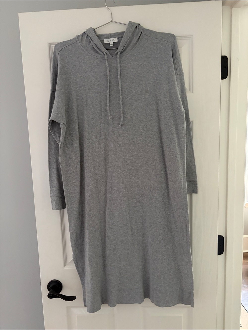 Grey Hooded Midi Dress - Unbranded